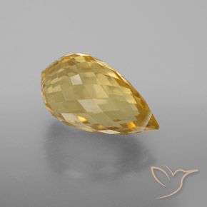 Citrino Dourado claro Natural 5.83ct, Briolette, VVS
