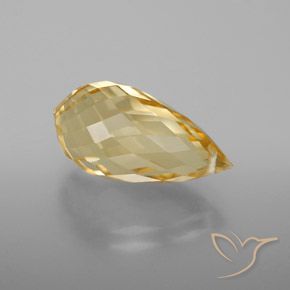 Citrino Dourado-Laranja Natural 5.42ct, Briolette, VVS-VS
