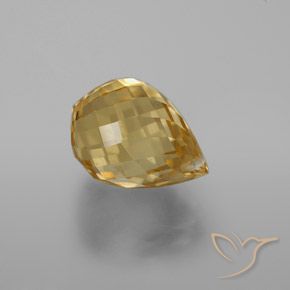 Citrino Laranja Dourada Natural 5.40ct, Briolette, VVS-VS
