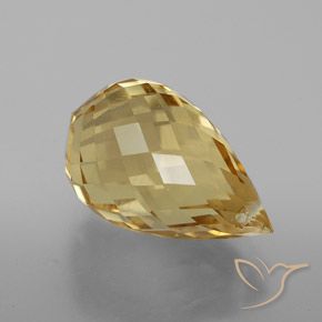 Citrino ouro avermelhado Natural 4.78ct, Briolette, VVS-VS