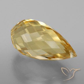 Citrino Dourado Natural 5.81ct, Briolette, VVS