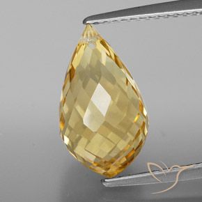 4.95ct Natural Dourado Citrino, Briolette, VVS-VS