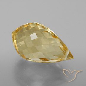 Citrino Dourado Natural 4.95ct, Briolette, VVS-VS
