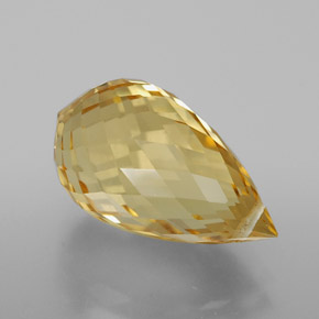 Citrino Laranja Dourada Natural 5.39ct, Briolette, VVS