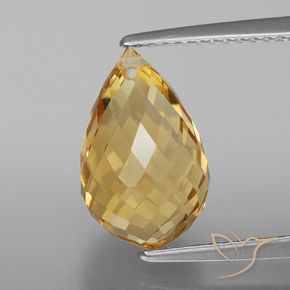 4.70ct Natural Dourado Citrino, Briolette, VVS-VS