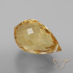 Citrino Dourado Natural 4.70ct, Briolette, VVS-VS