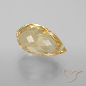 Citrino Laranja Dourada Natural 4.41ct, Briolette, VVS-VS