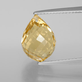 Citrino Dourado-Laranja Natural 5.04ct, Briolette, VVS