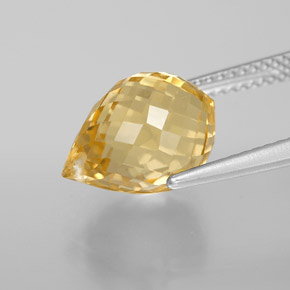 Citrino Dourado-Laranja Natural 5.04ct, Briolette, VVS