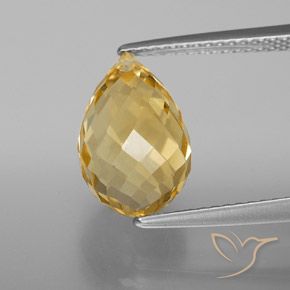 4.77ct Natural Laranja Dourada Citrino, Briolette, VVS