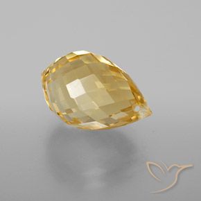 Citrino Laranja Dourada Natural 4.77ct, Briolette, VVS