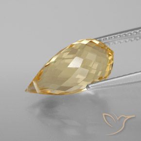 Citrino Dourado claro Natural 4.53ct, Briolette, VVS-VS