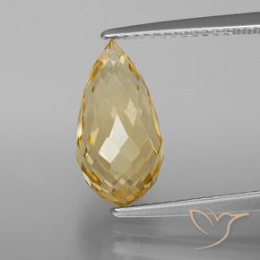 3.88ct Natural Laranja Dourada Citrino, Briolette, VVS-VS