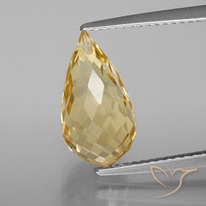 Citrino dourado natural 4,28ct, briolete, VS