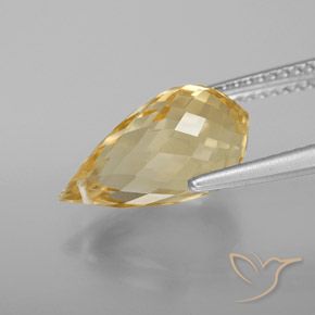 Citrino dourado natural 4,28ct, briolete, VS