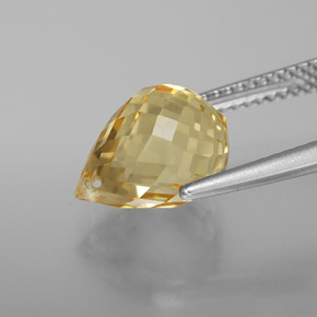 Citrino Dourado claro Natural 4.22ct, Briolette, VVS-VS