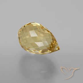 Citrino Laranja Dourada Natural 4.15ct, Briolette, VVS-VS
