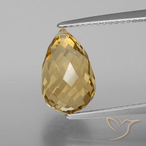 4.42ct Natural Ouro Citrino, Briolette, VVS-VS