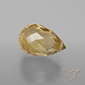 Citrino Ouro Natural 4.42ct, Briolette, VVS-VS
