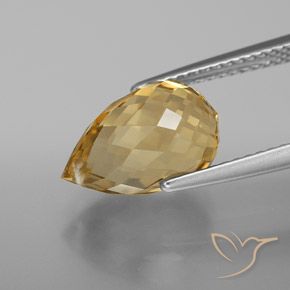 Citrino Ouro Natural 4.42ct, Briolette, VVS-VS