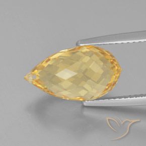 Citrino Ouro Natural 6.11ct, Briolette, VVS-VS