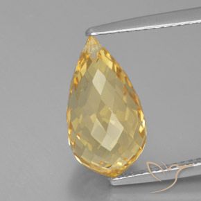 Citrino dourado natural 6,00ct, briolete, VVS-VS