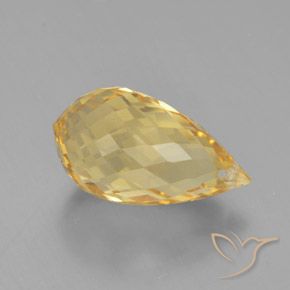 Citrino dourado natural 6,00ct, briolete, VVS-VS