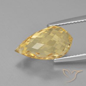 Citrino dourado natural 6,00ct, briolete, VVS-VS