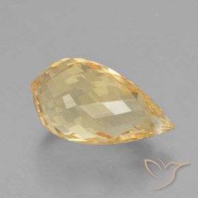 Citrino ouro médio Natural 5.84ct, Briolette, VVS-VS