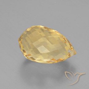 Citrino ouro brilhante Natural 5.49ct, Briolette, VVS