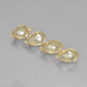 Pedras preciosas de citrino dourado natural de 11,52 ct, briolete, VVS