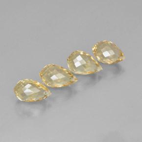 Pedras preciosas de citrino dourado natural de 11,52 ct, briolete, VVS