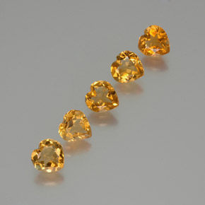 Pedras preciosas de citrino dourado natural de 4,03 ct, formato de coração, VS
