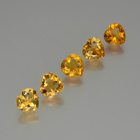Pedras preciosas de citrino dourado natural de 4,66 ct, formato de coração, VVS-VS