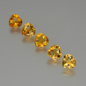 Pedras preciosas de citrino dourado natural de 4,66 ct, formato de coração, VVS-VS