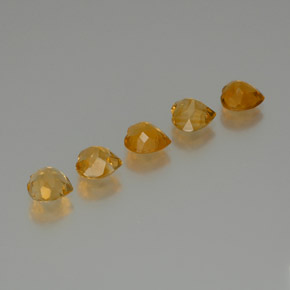 Pedras preciosas de citrino dourado natural de 4,66 ct, formato de coração, VVS-VS