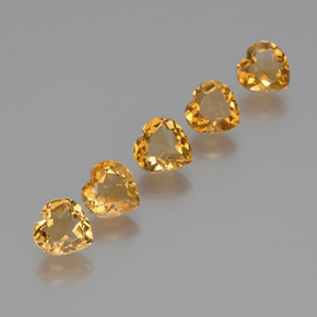 Pedras preciosas de citrino dourado natural de 4,74 ct, formato de coração, VVS-VS