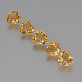 Pedras preciosas de citrino dourado natural de 4,74 ct, formato de coração, VVS-VS