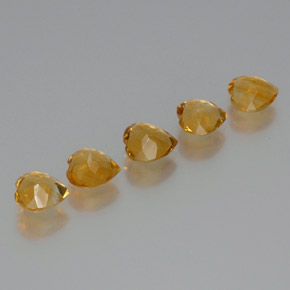 Pedras preciosas de citrino dourado natural de 4,74 ct, formato de coração, VVS-VS