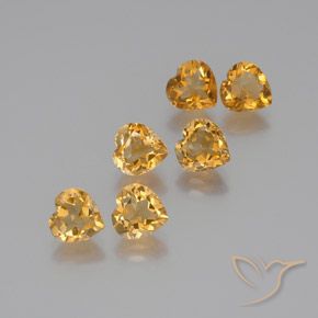 6.32ctw Natural Laranja-Ouro Citrino, Coração, VVS-VS