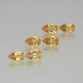 Pedras preciosas de citrino dourado natural de 4,46 ct, formato de pêra, VS