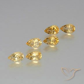 5.31ctw Natural Dourado Citrino, Formato de pêra, VS