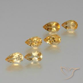 5.03ctw Natural Dourado Citrino, Formato de pêra, VS
