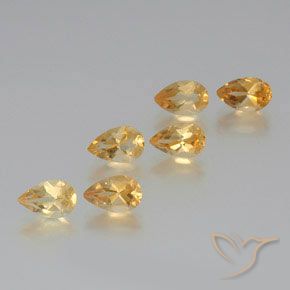5.14ctw Natural Dourado Citrino, Formato de pêra, VS