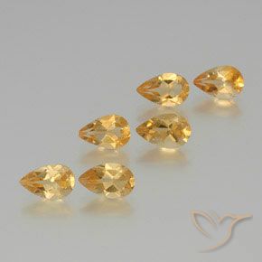 4.37ctw Natural Dourado claro Citrino, Formato de pêra, VS