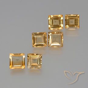 6.10ctw Natural Laranja claro-dourado Citrino, Quadrado, VS