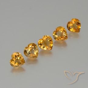 5.22ctw Natural Laranja Profundo-Ouro Citrino, Coração, VS