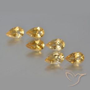 4.82ctw Natural Laranja-Ouro Citrino, Formato de pêra, VS, Photo A