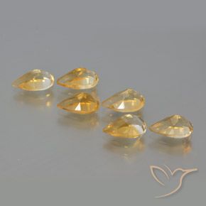 Pedras preciosas de Citrino Laranja-Ouro natural de 4.82 ct, Formato de pêra, VS