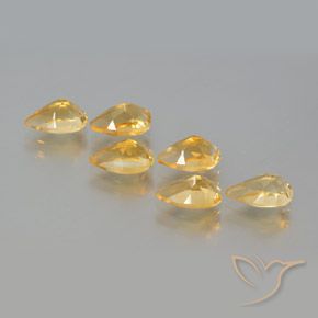 Pedras preciosas de Citrino Laranja-Ouro natural de 5.14 ct, Formato de pêra, VS